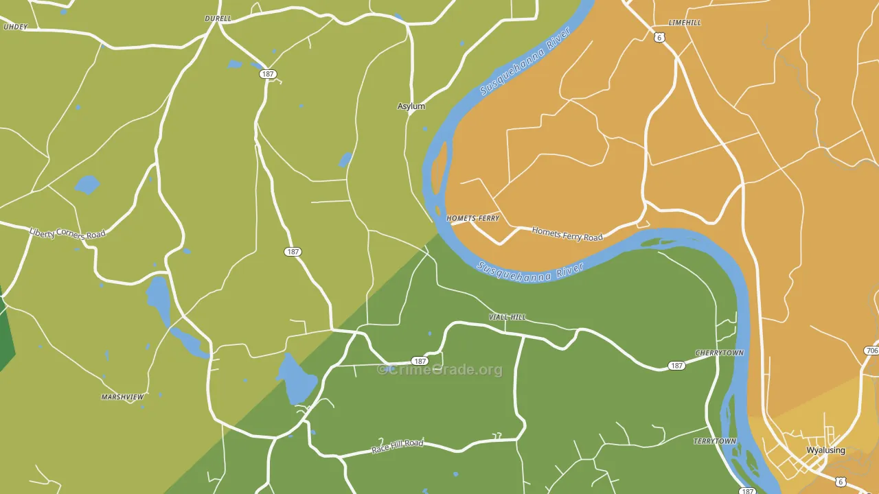 Homets Ferry, PA Map of Vandalism Rates