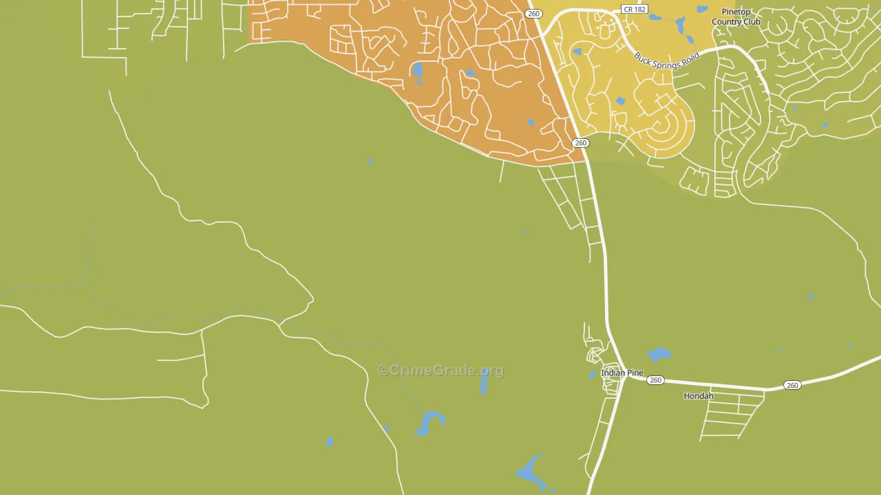 Hondah, AZ Map of Vandalism Rates