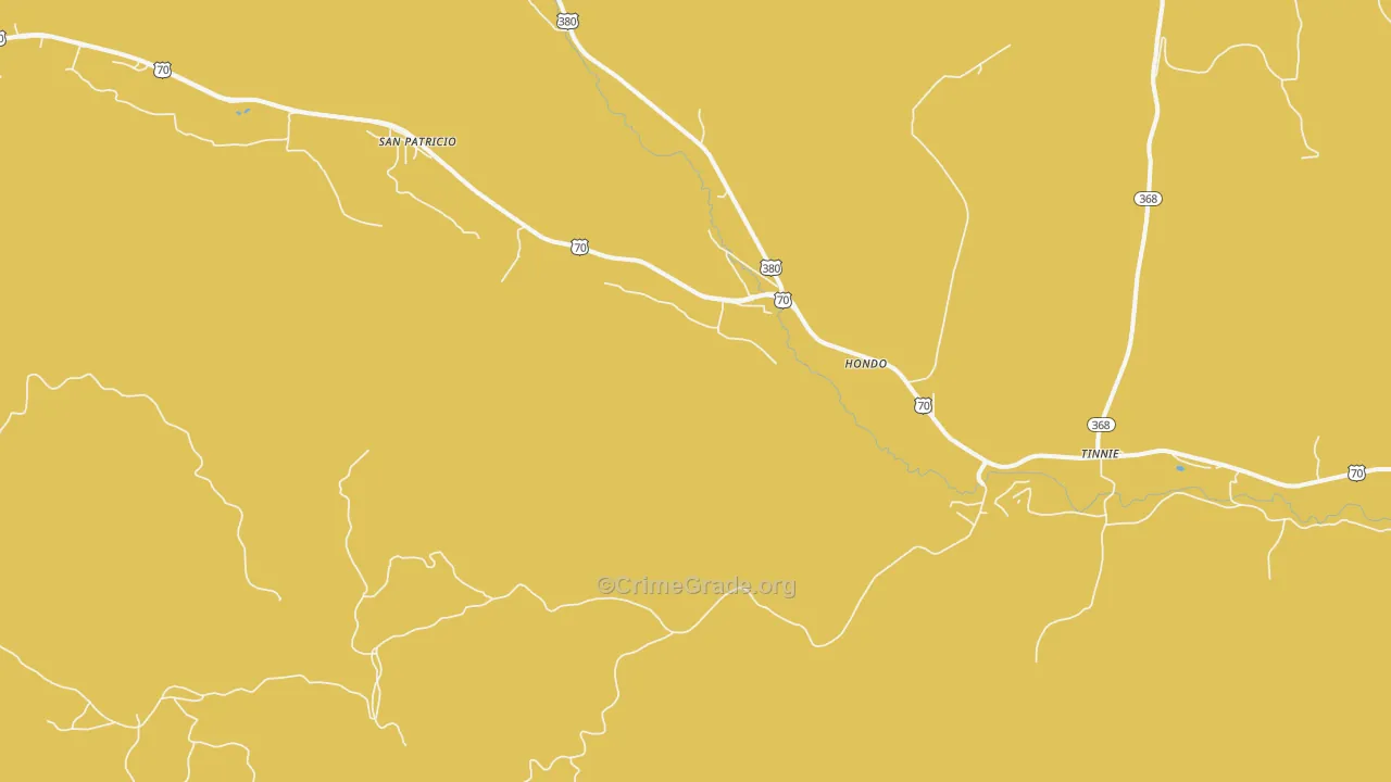 Hondo, NM Map of Vandalism Rates