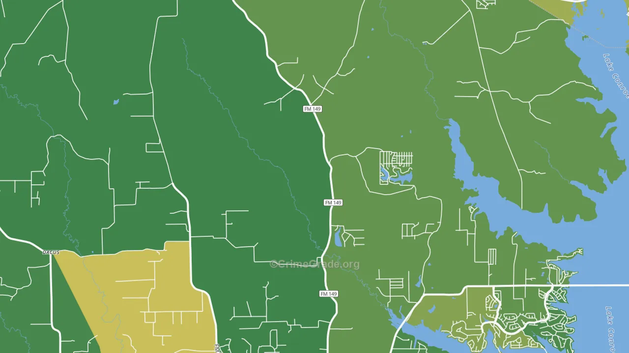 Honea, TX Map of Vandalism Rates