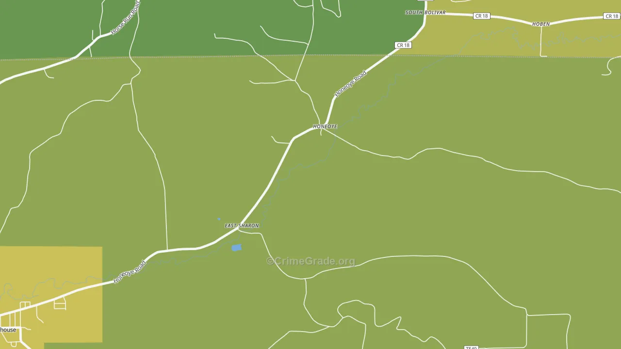Honeoye, PA Map of Vandalism Rates