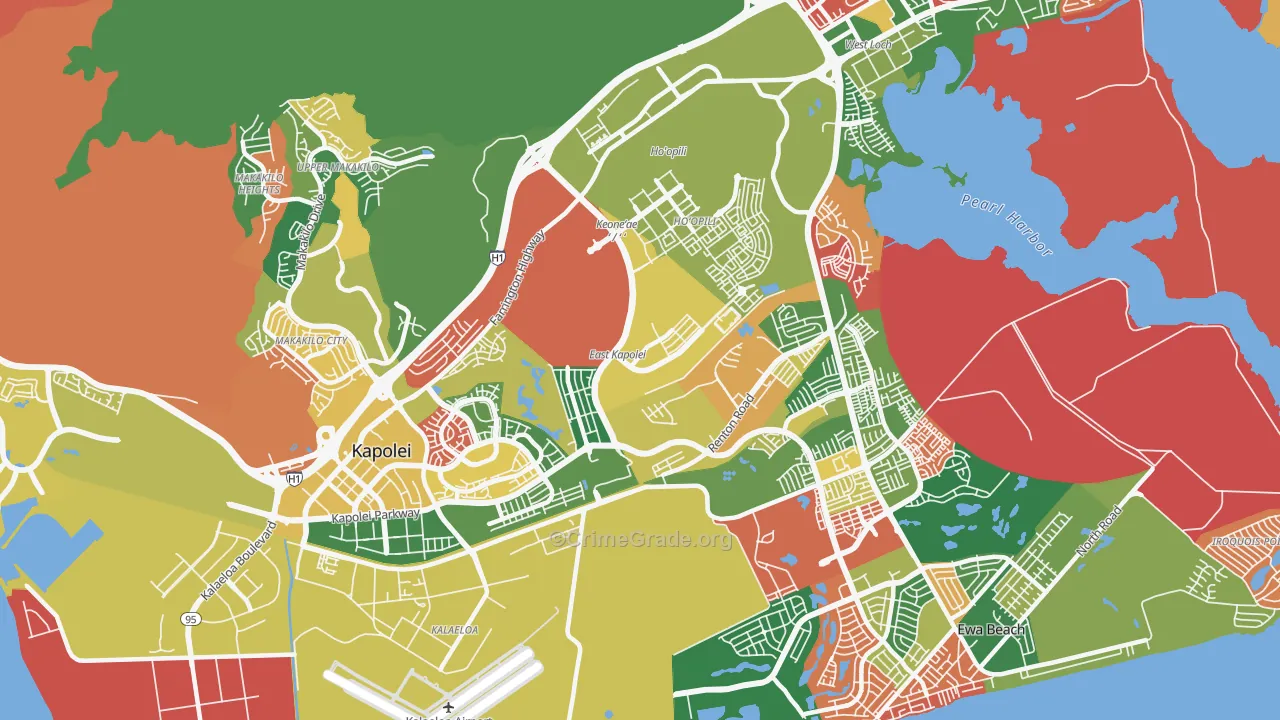 Honouliuli, HI Map of Vandalism Rates