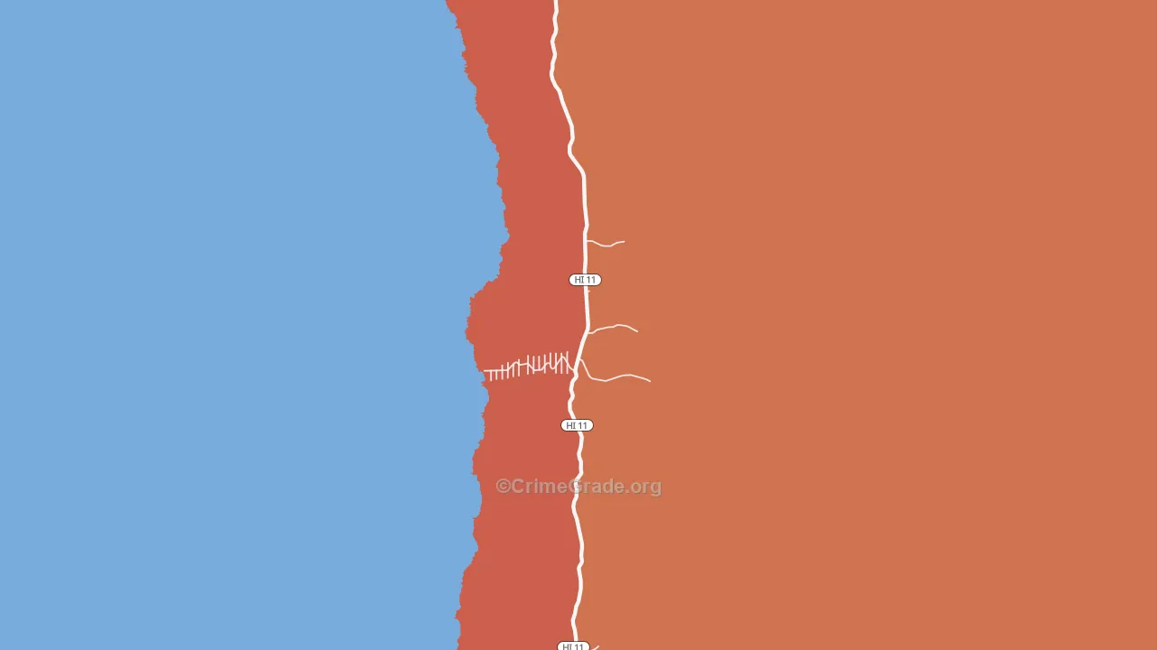 Hookena, HI Map of Vandalism Rates