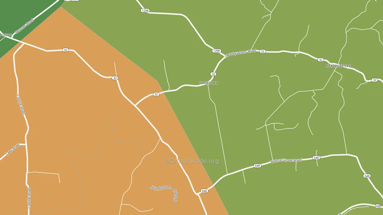 Hooktown, KY Map of Vandalism Rates