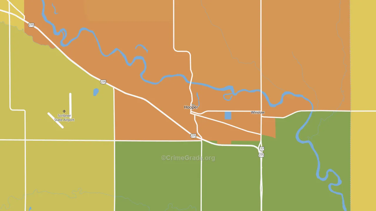 Hooper, NE Map of Vandalism Rates