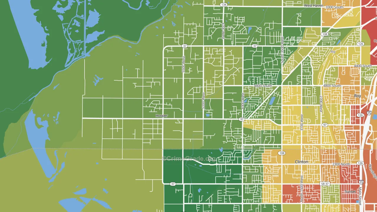 Hooper, UT Map of Vandalism Rates