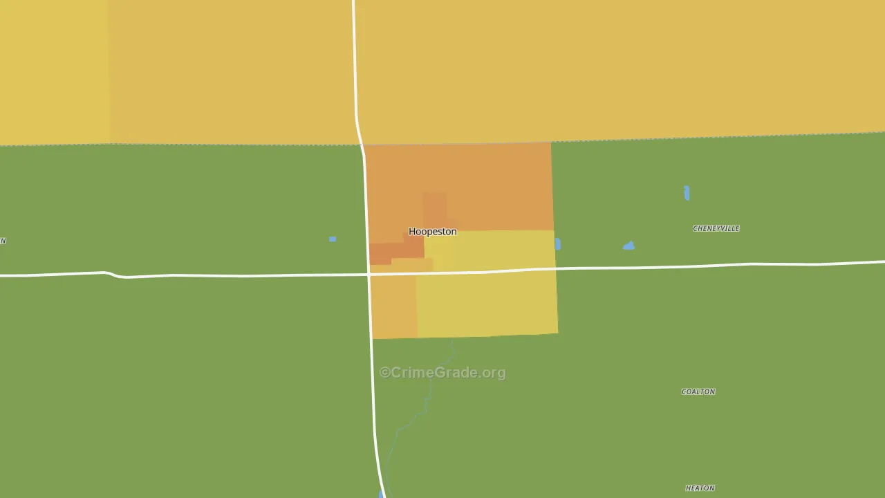 Hoopeston, IL Map of Vandalism Rates