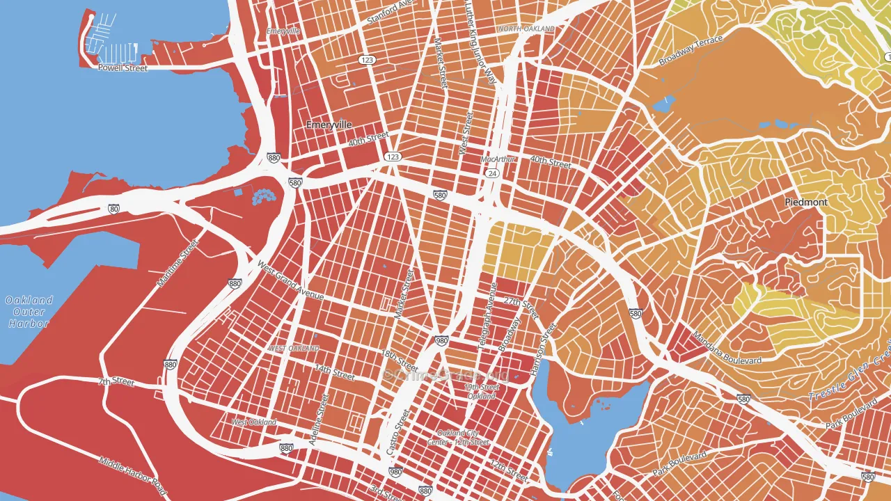 Hoover-Foster, Oakland, CA Map of Vandalism Rates