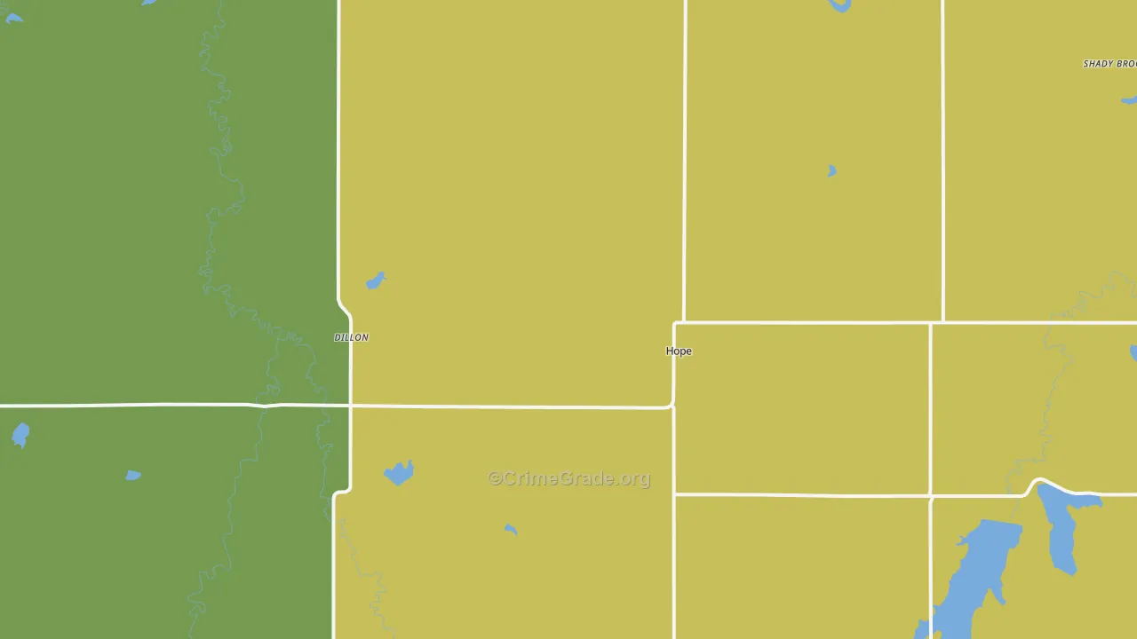 Hope, KS Map of Vandalism Rates