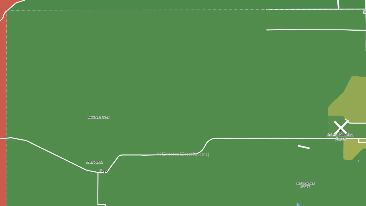 Hope, NM Map of Vandalism Rates