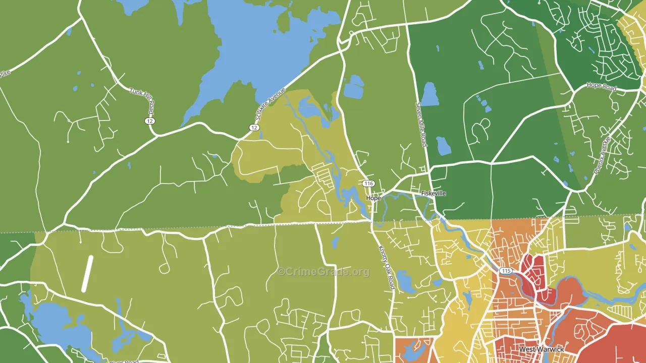 Hope, RI Map of Vandalism Rates