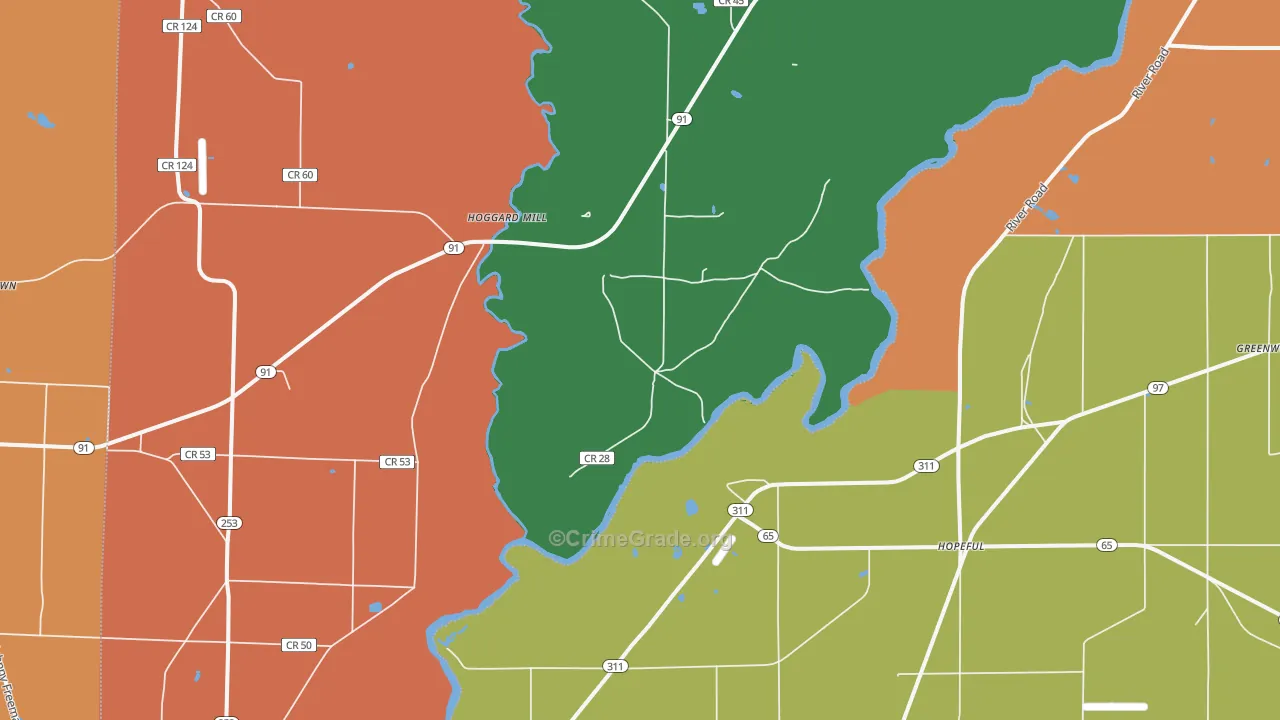 Hopeful, GA Map of Vandalism Rates