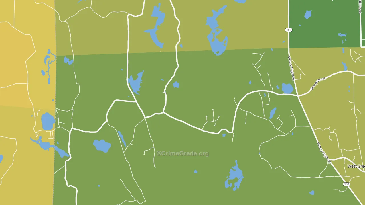 Hopkins Hollow, RI Map of Vandalism Rates