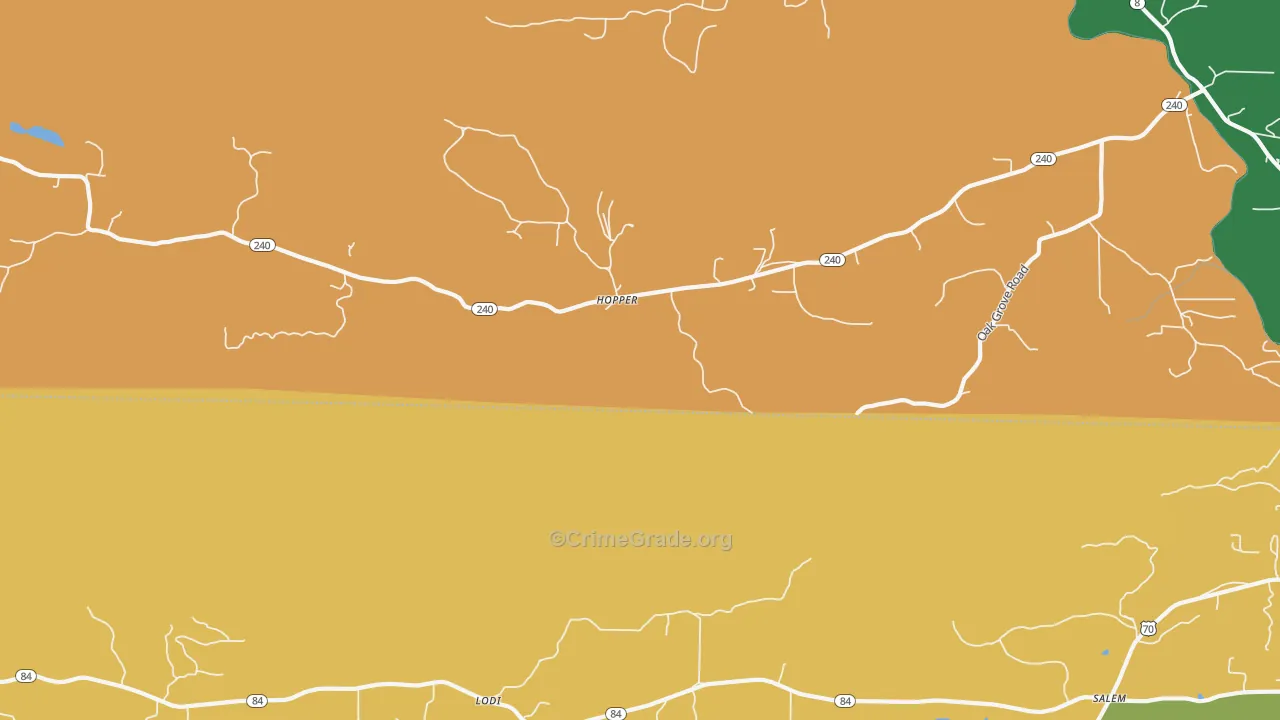 Hopper, AR Map of Vandalism Rates