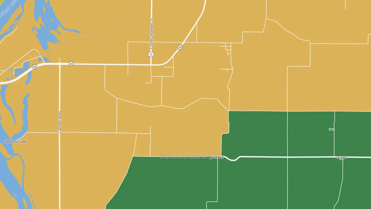 Hopper, IL Map of Vandalism Rates