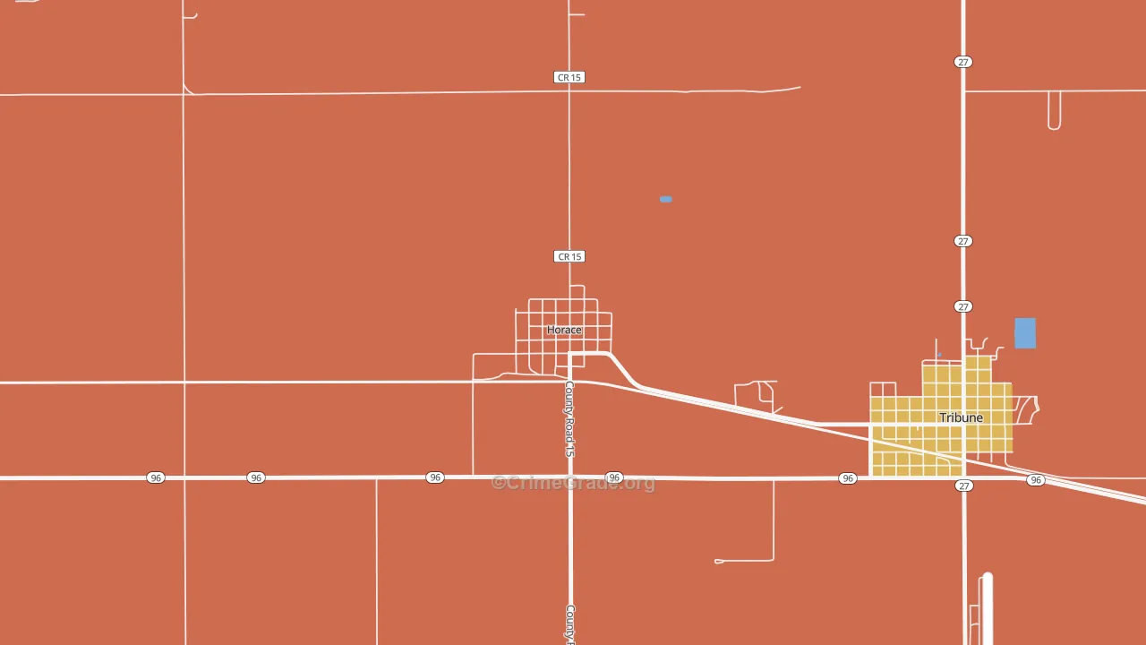 Horace, KS Map of Vandalism Rates