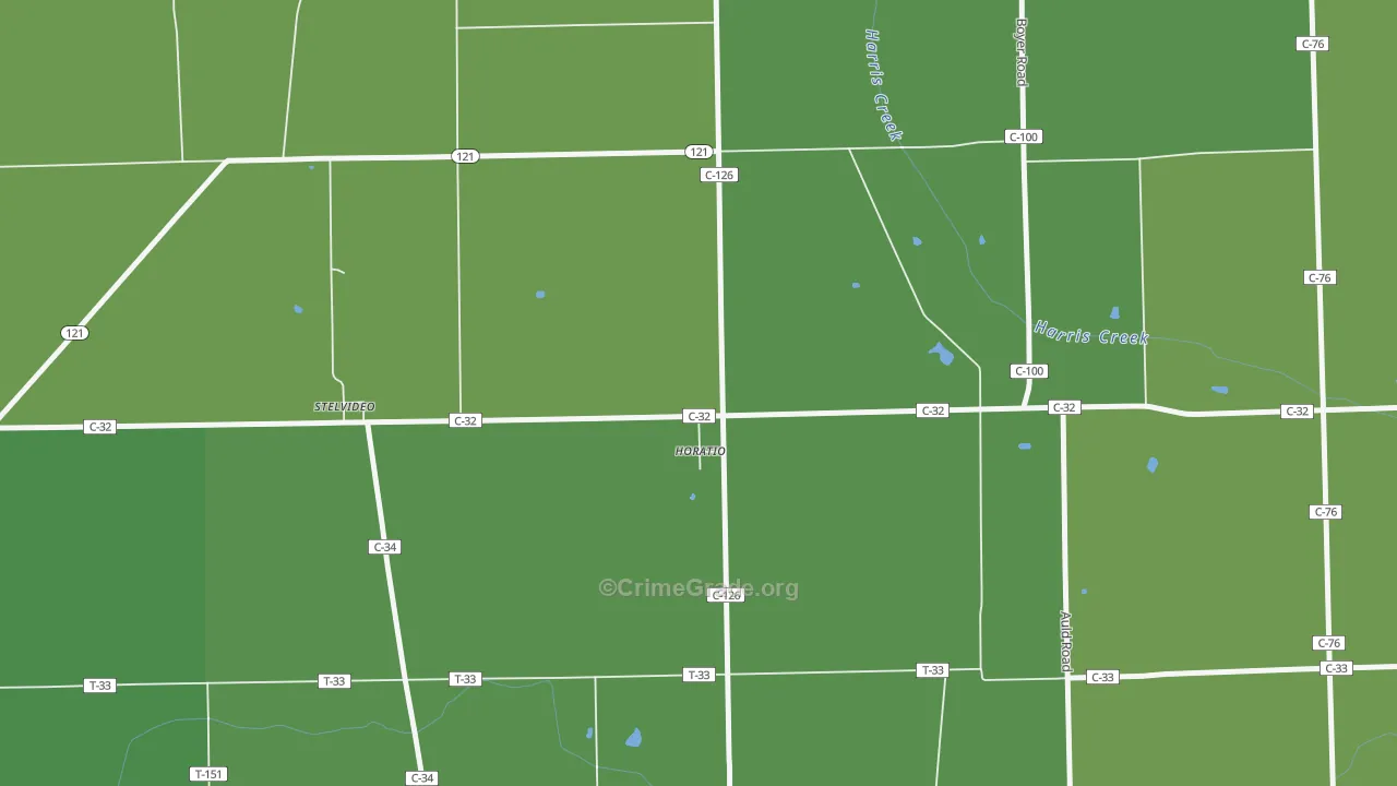 Horatio, OH Map of Vandalism Rates