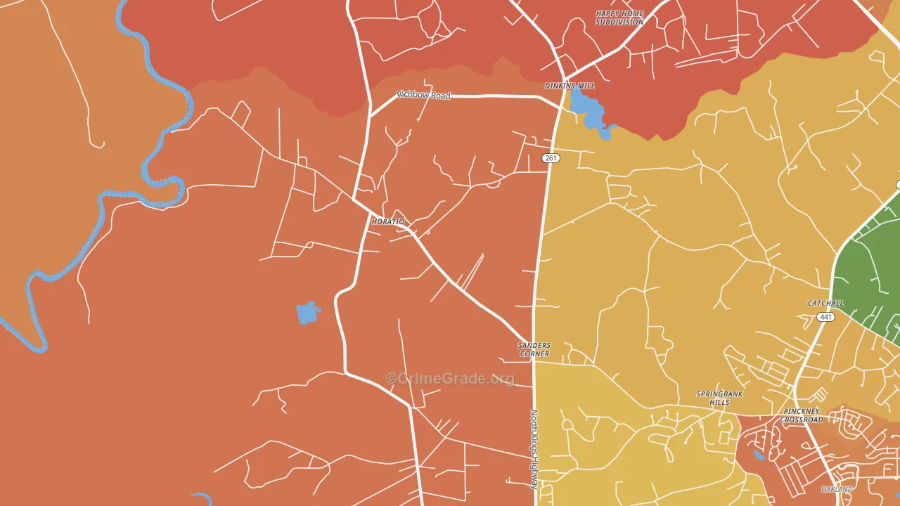 Horatio, SC Map of Vandalism Rates