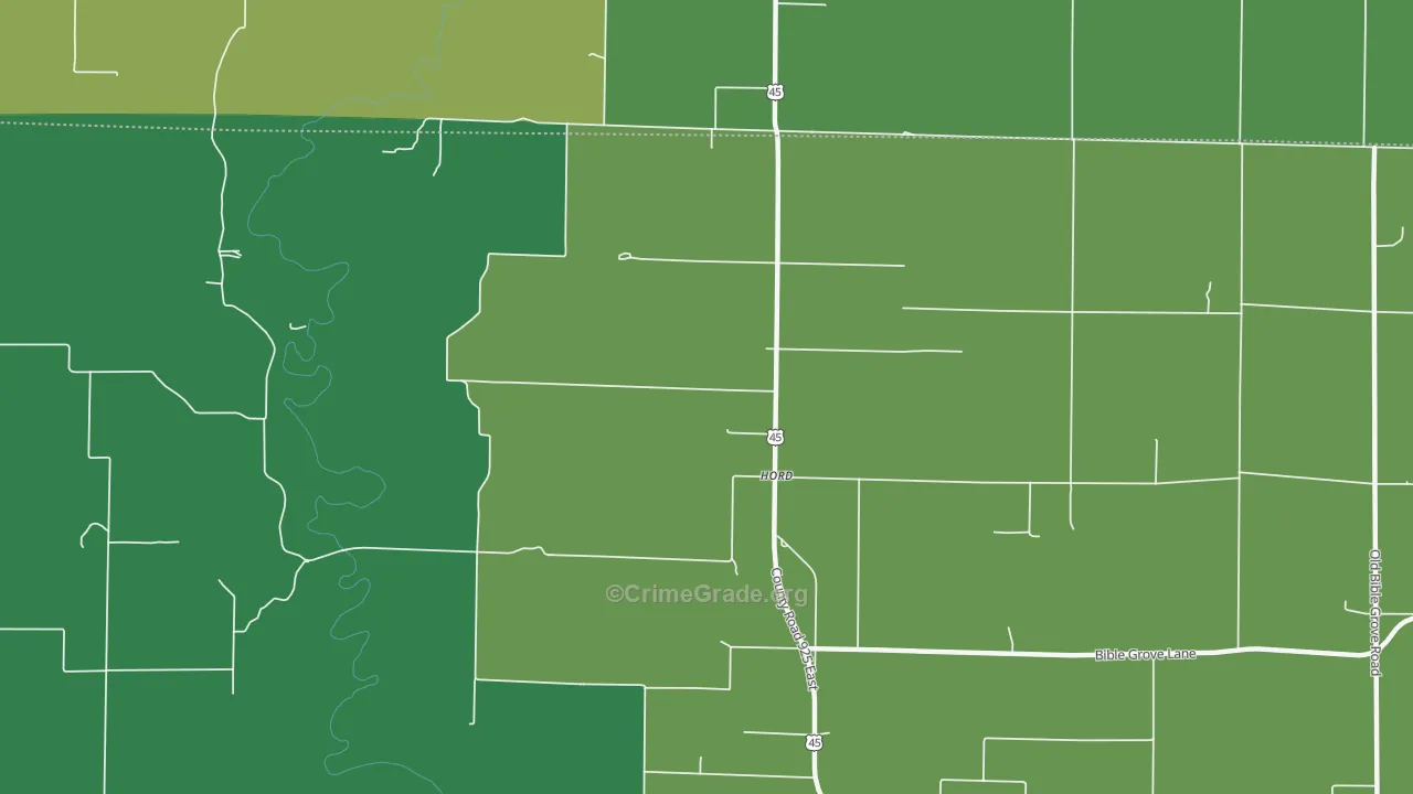 Hord, IL Map of Vandalism Rates
