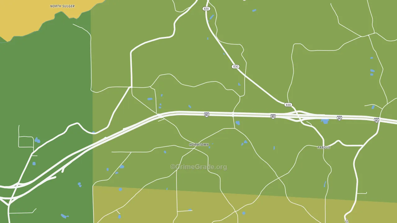 Hormtown, PA Map of Vandalism Rates