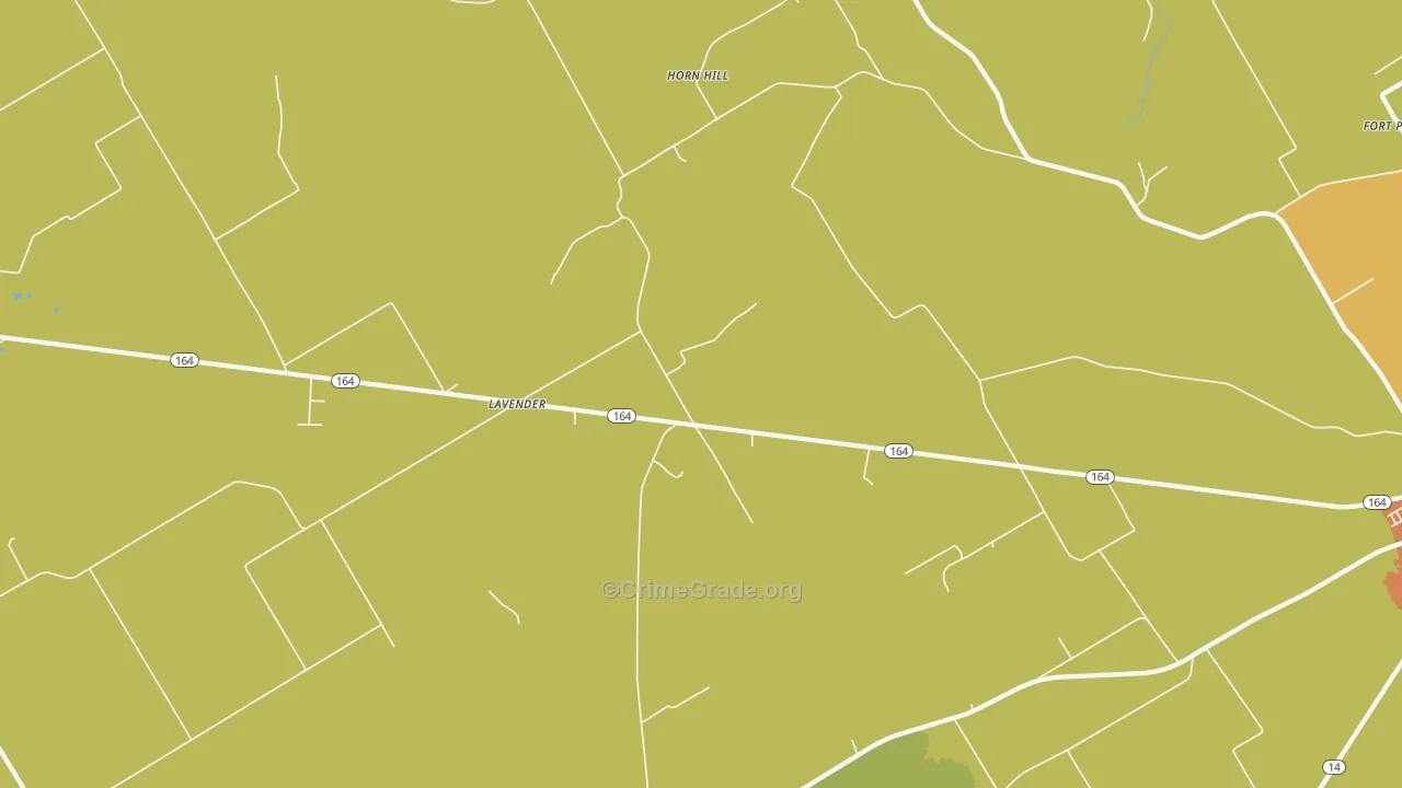 Horn Hill, TX Map of Vandalism Rates