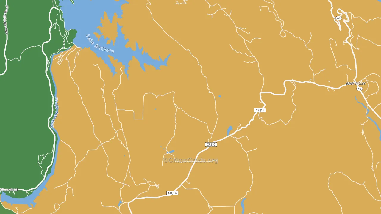 Hornitos, CA Map of Vandalism Rates
