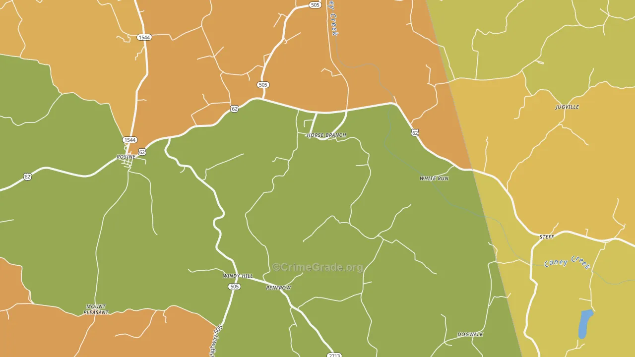 Horse Branch, KY Map of Vandalism Rates