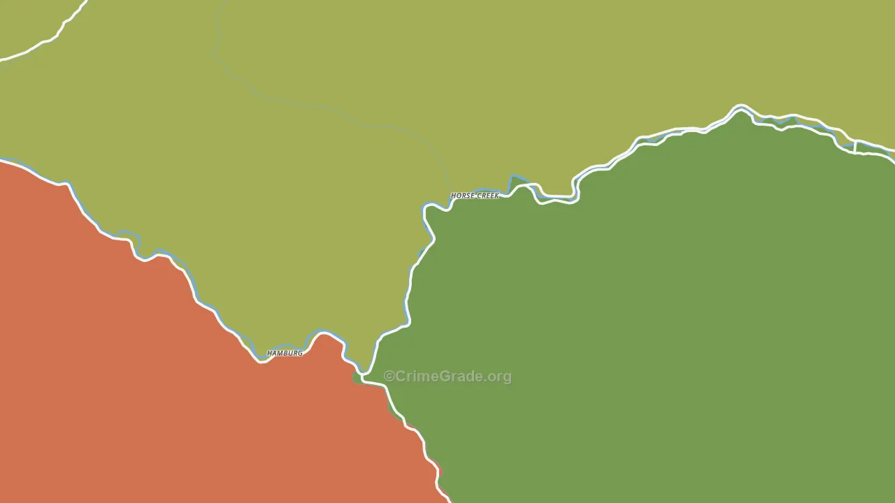 Horse Creek, CA Map of Vandalism Rates
