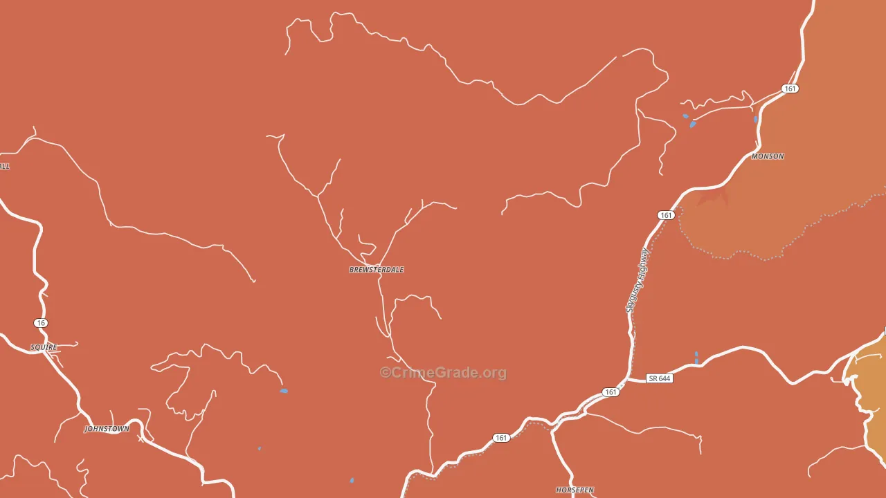 Horsepen, WV Map of Vandalism Rates