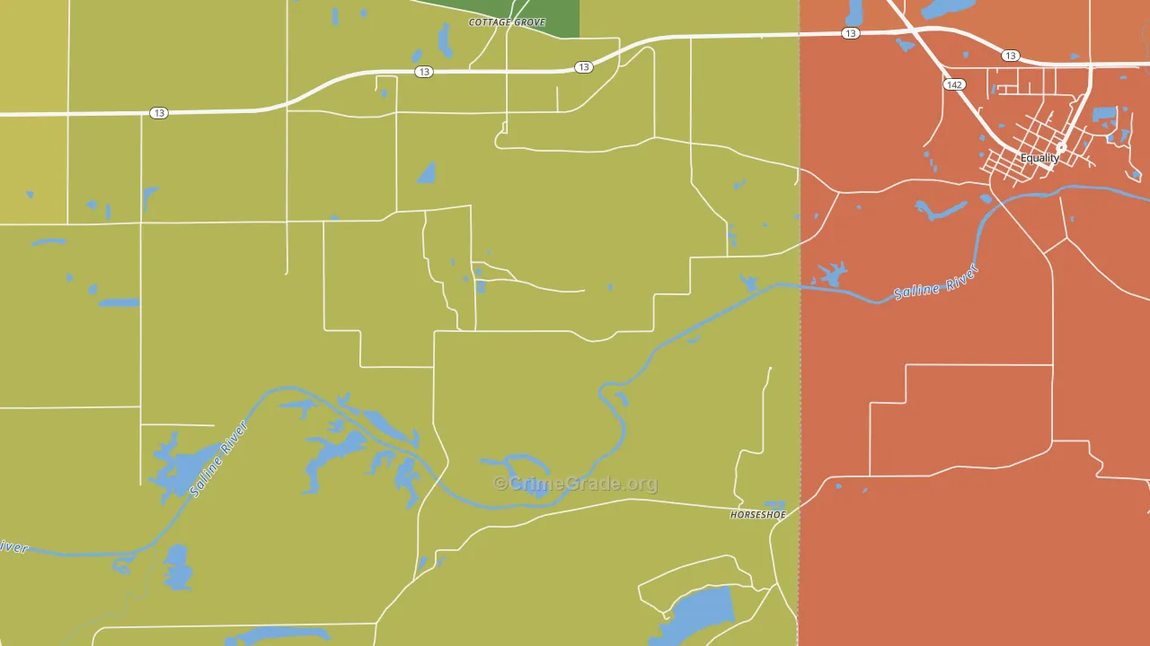 Horseshoe, IL Map of Vandalism Rates