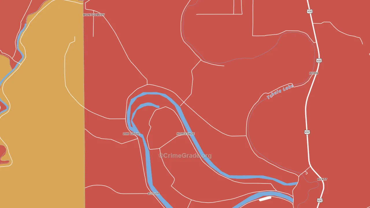 Horseshoe, MS Map of Vandalism Rates