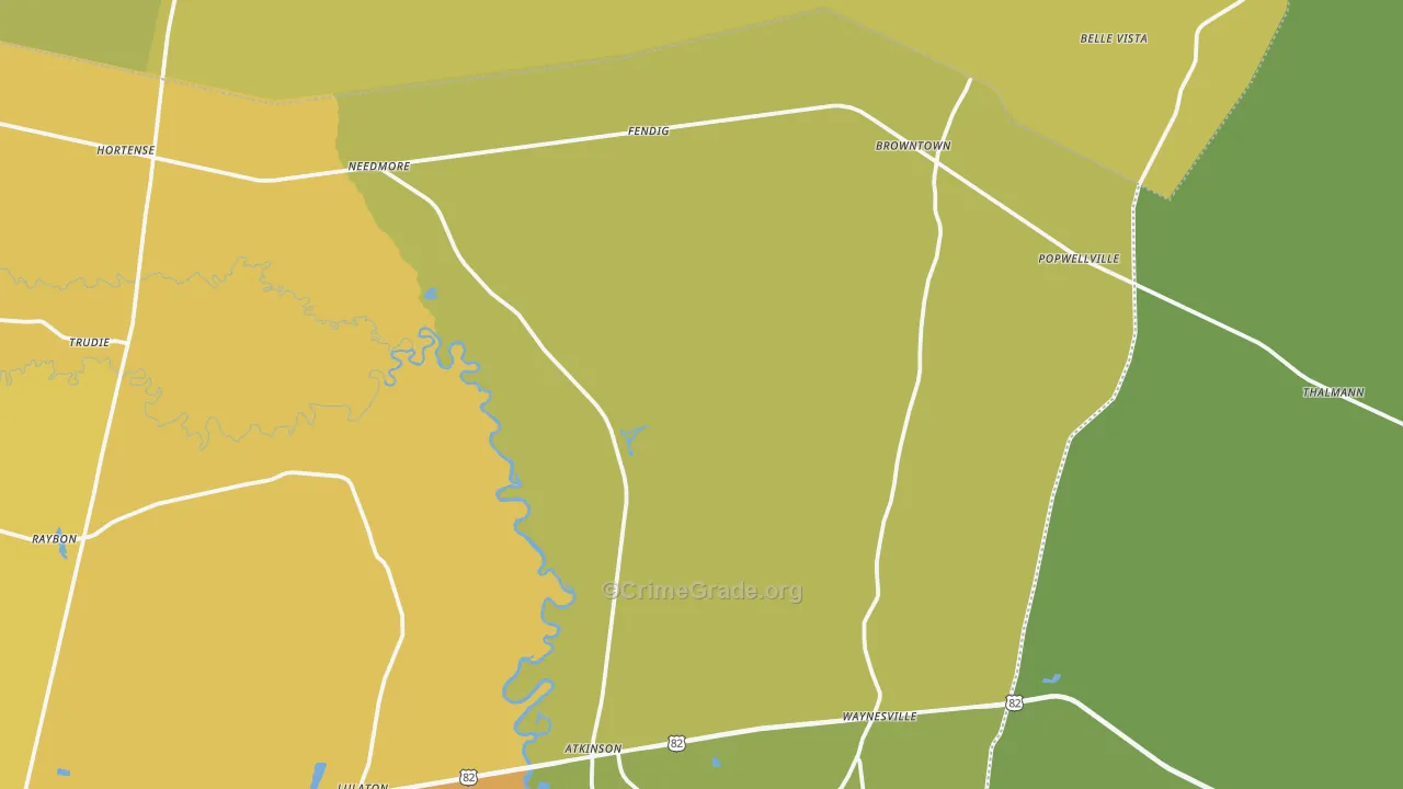 Hortense, GA Map of Vandalism Rates