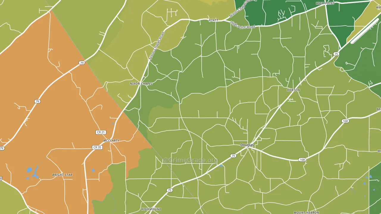 Horton, AL Map of Vandalism Rates