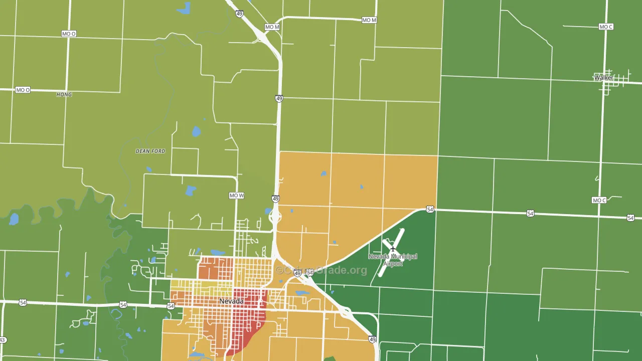 Horton, MO Map of Vandalism Rates