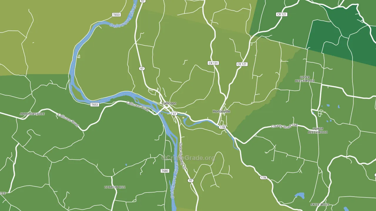 Hortonville, NY Map of Vandalism Rates