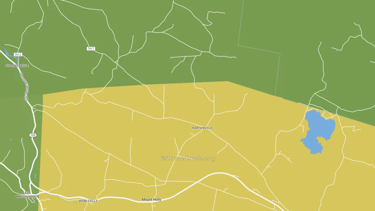 Hortonville, VT Map of Vandalism Rates