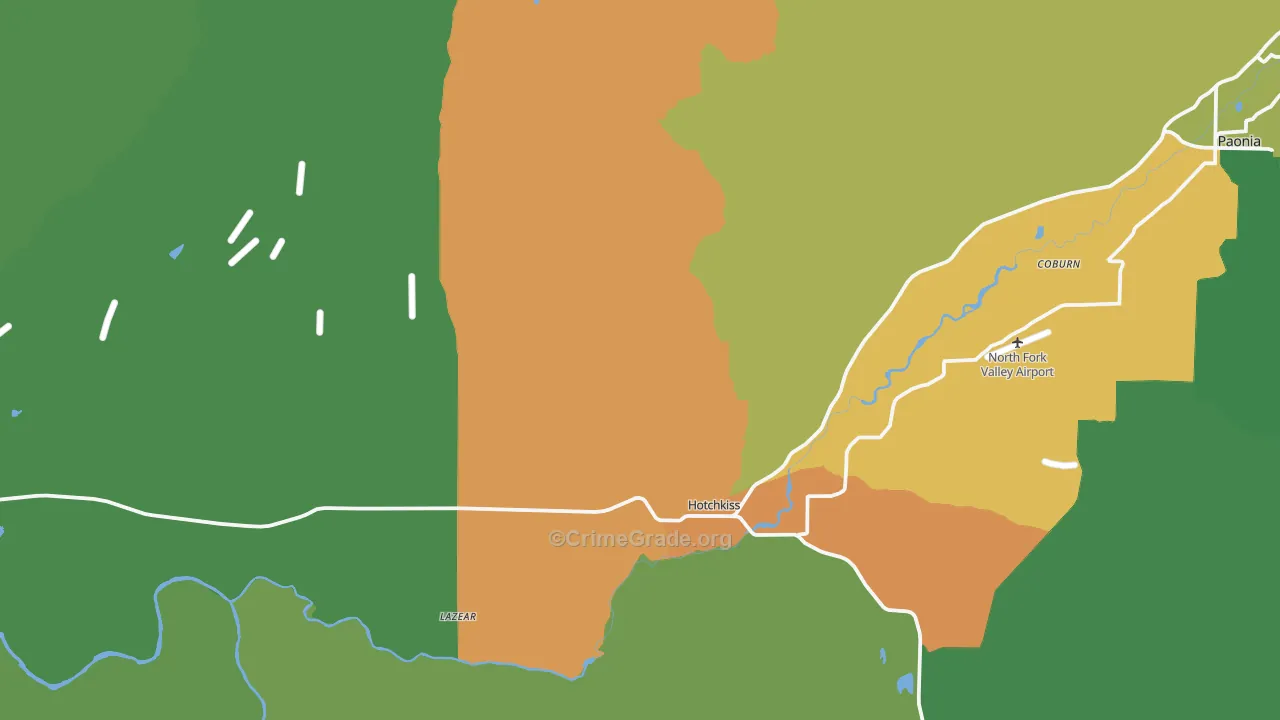 Hotchkiss, CO Map of Vandalism Rates