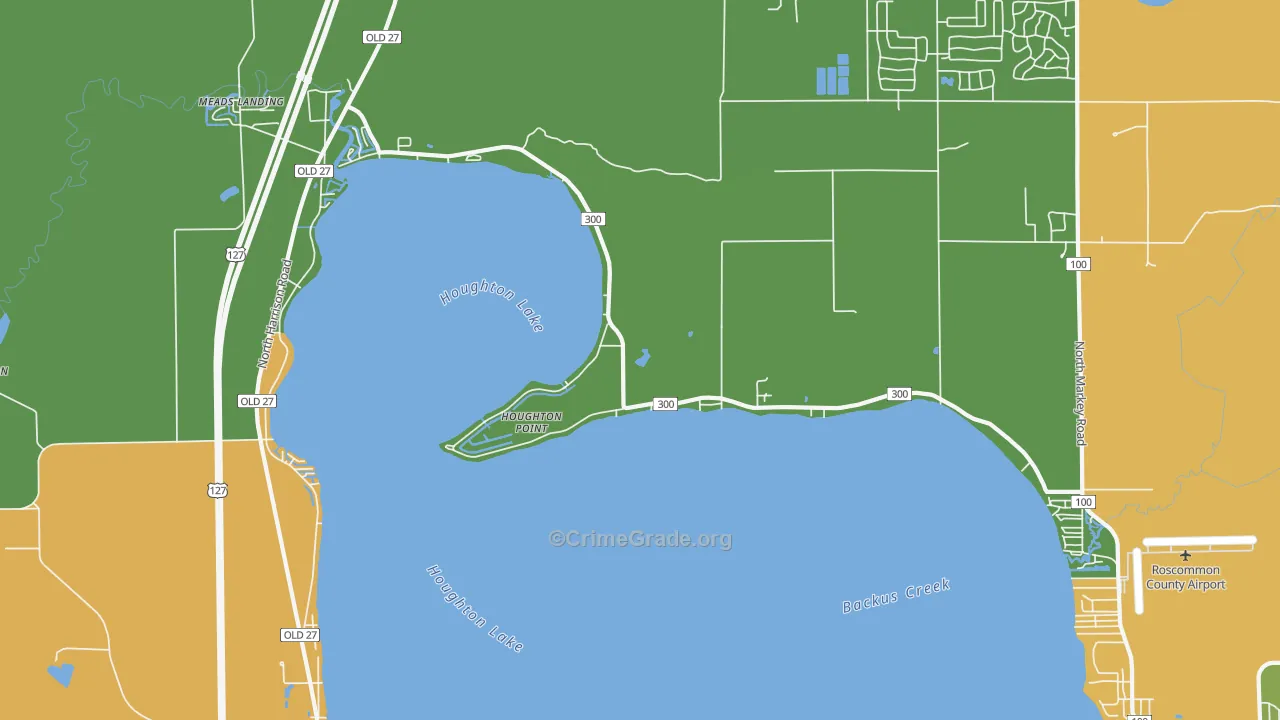 Houghton Point, MI Map of Vandalism Rates