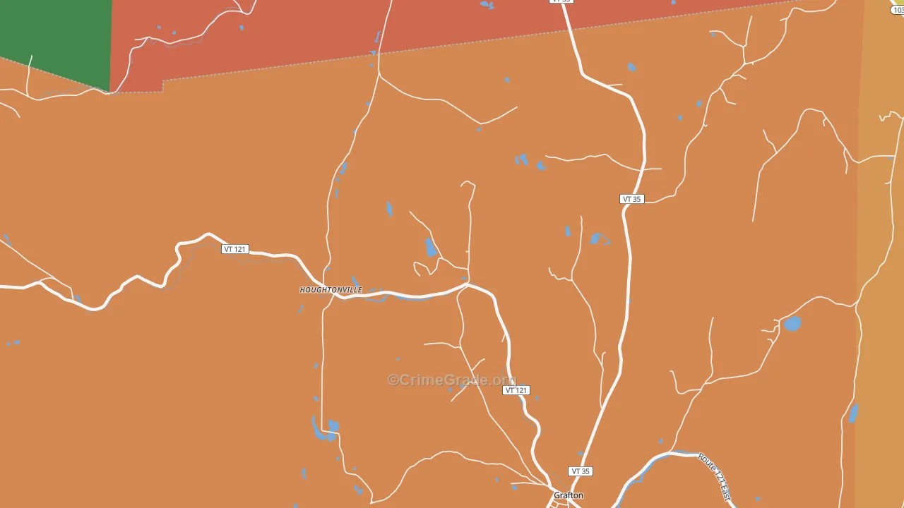 Houghtonville, VT Map of Vandalism Rates