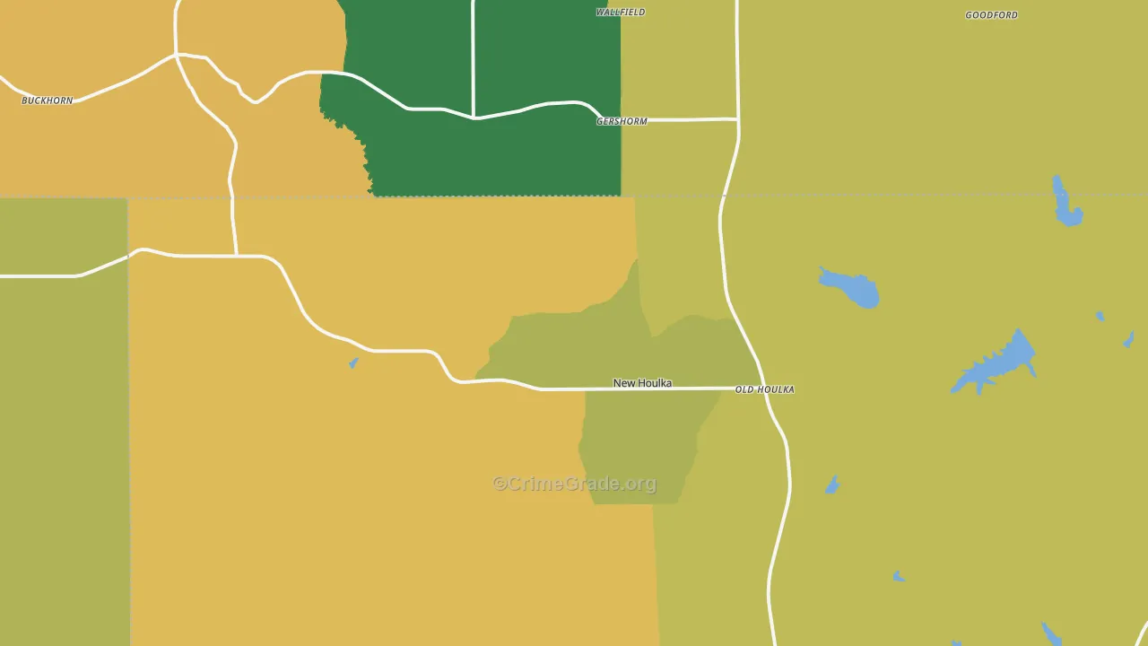 Houlka, MS Map of Vandalism Rates