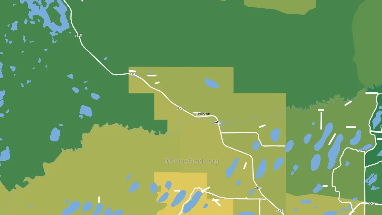 Houston, AK Map of Vandalism Rates