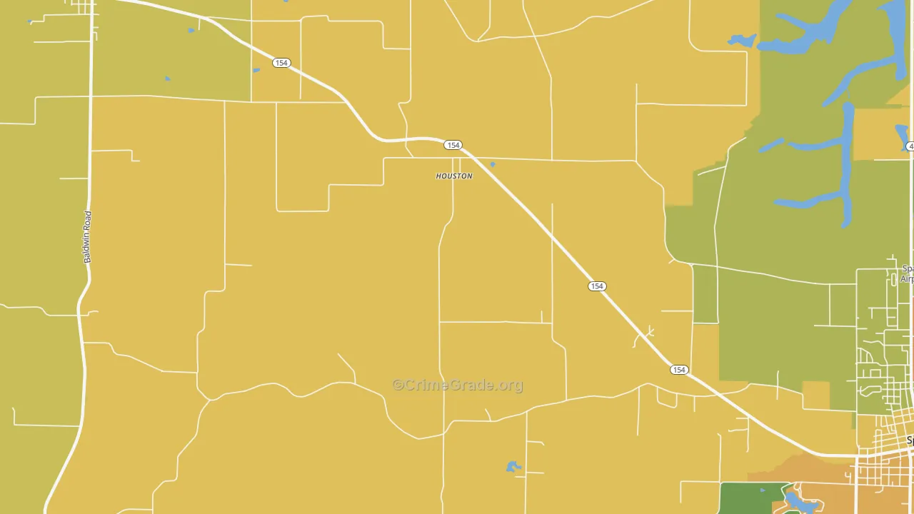 Houston, IL Map of Vandalism Rates