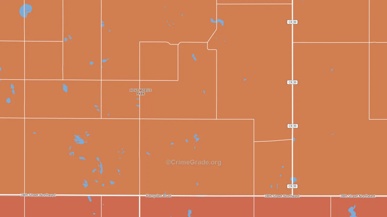 Hove Mobile Park, ND Map of Vandalism Rates