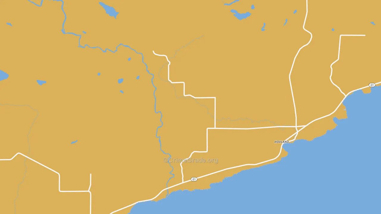 Hovland, MN Map of Vandalism Rates