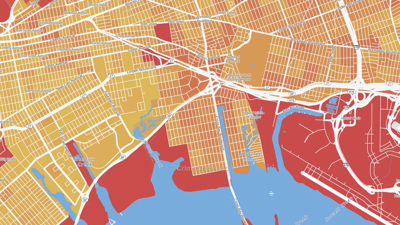 Howard Beach, Queens, NY Map of Vandalism Rates