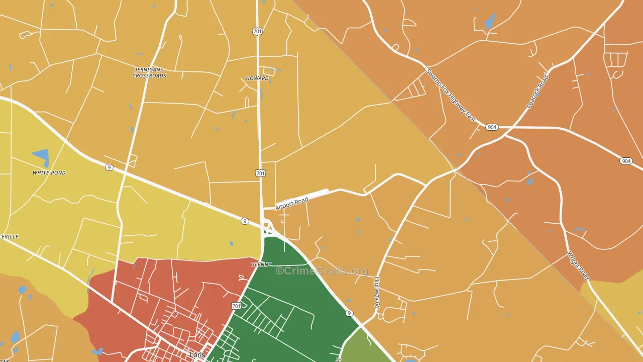 Howard, SC Map of Vandalism Rates