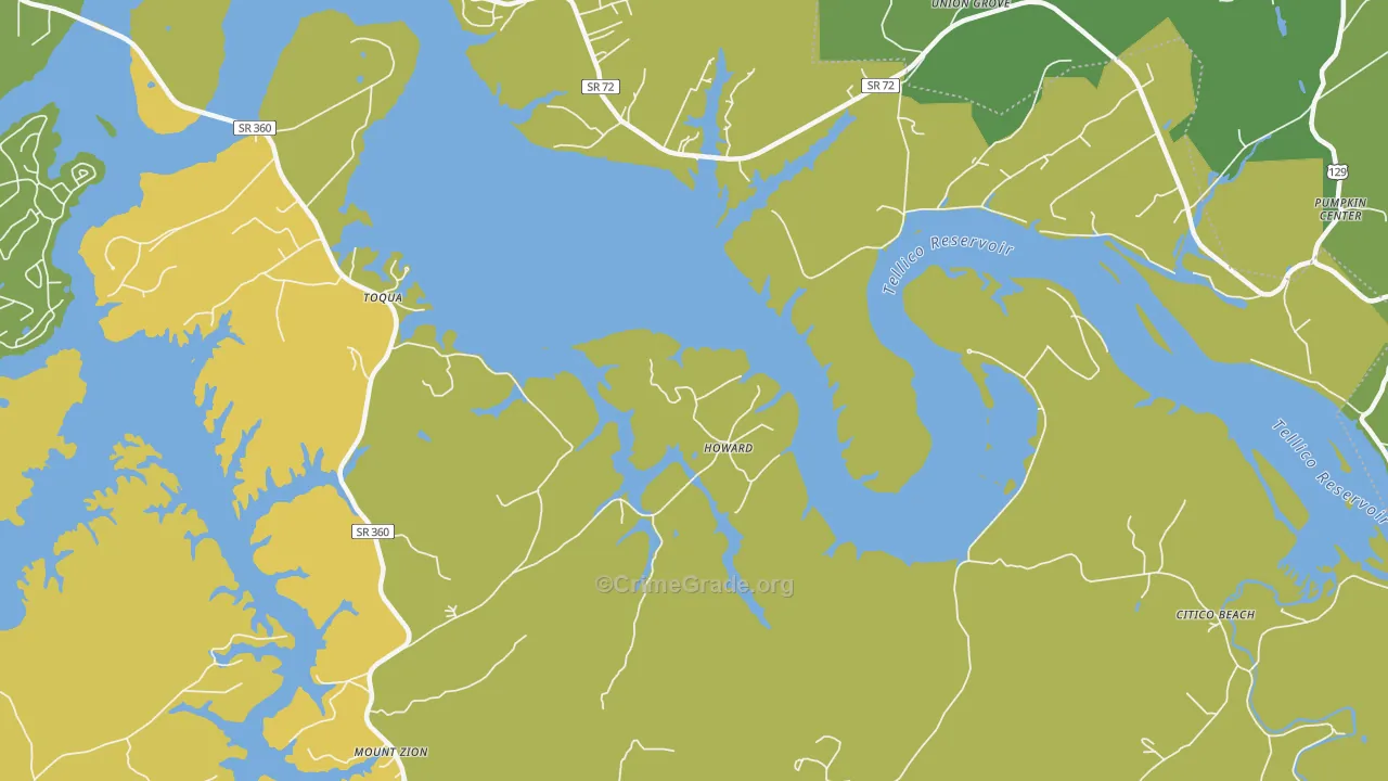 Howard, TN Map of Vandalism Rates