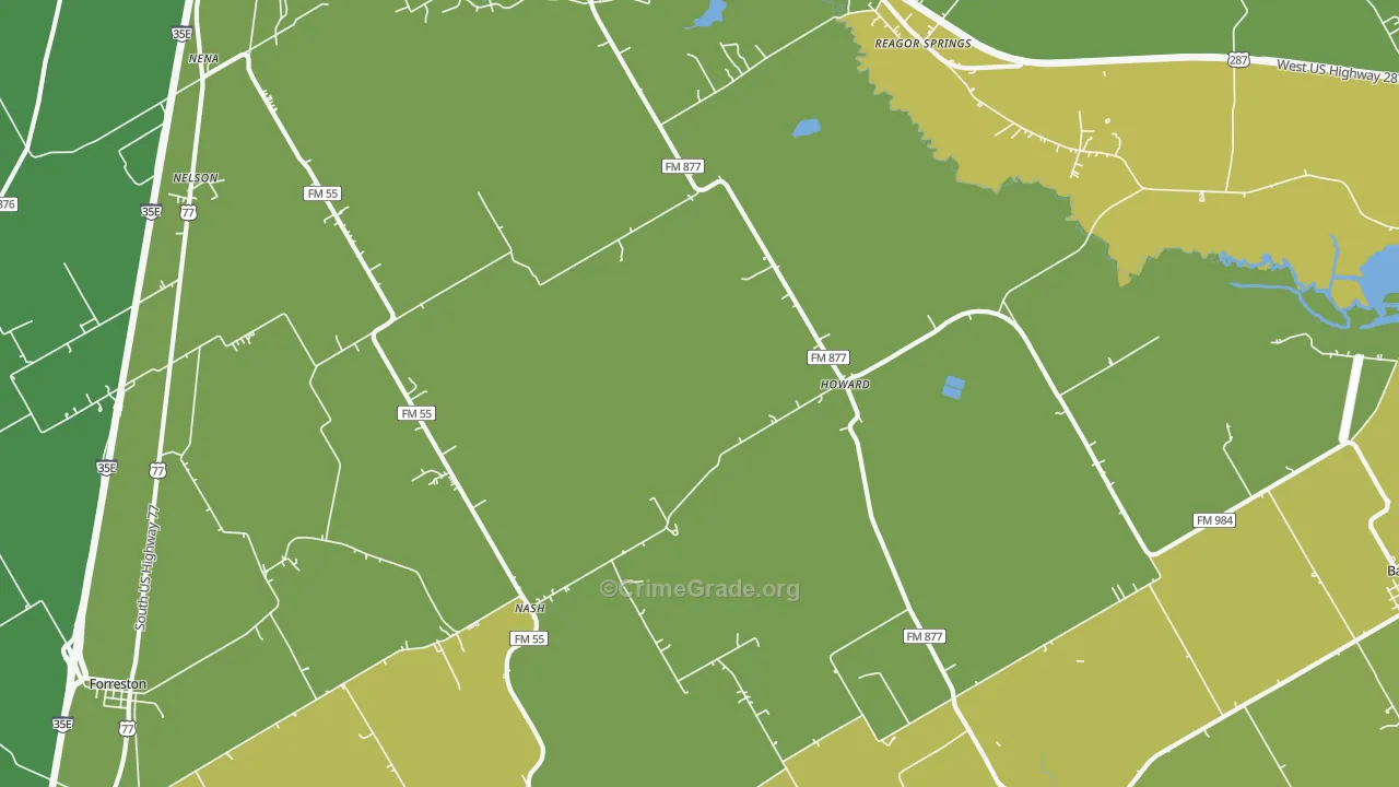 Howard, TX Map of Vandalism Rates