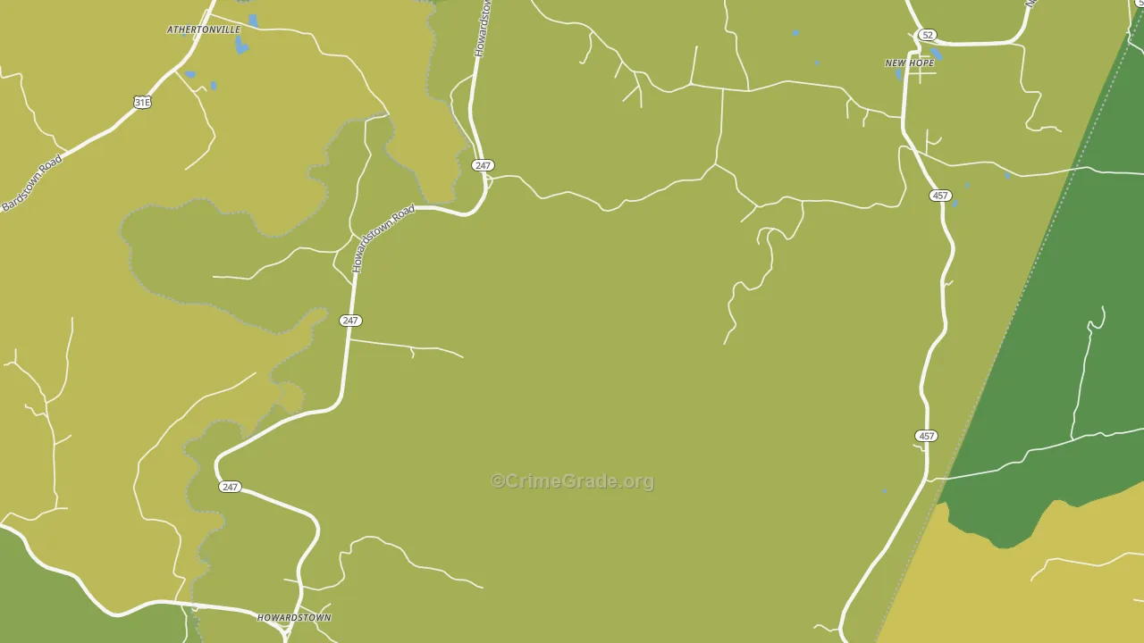 Howardstown, KY Map of Vandalism Rates