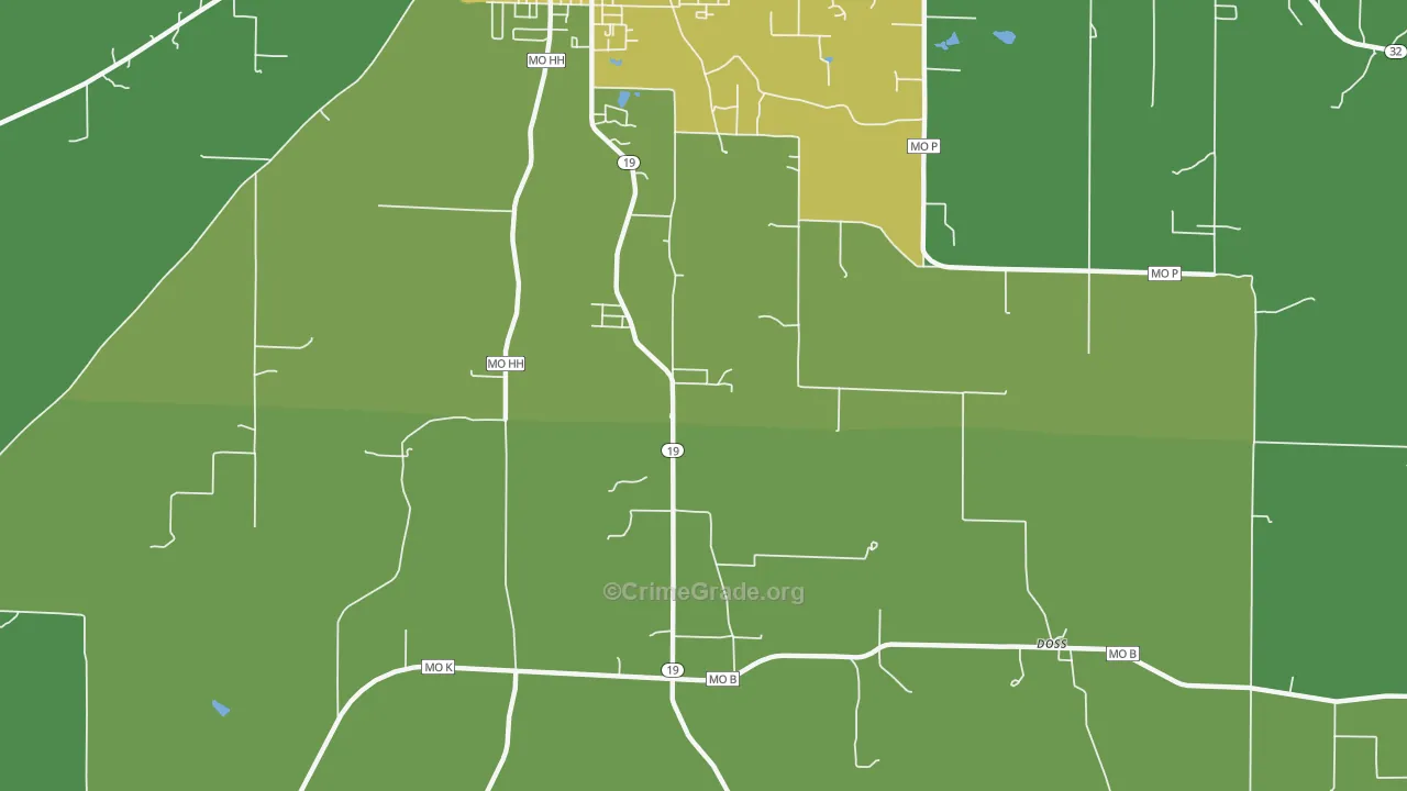 Howes Mill, MO Map of Vandalism Rates